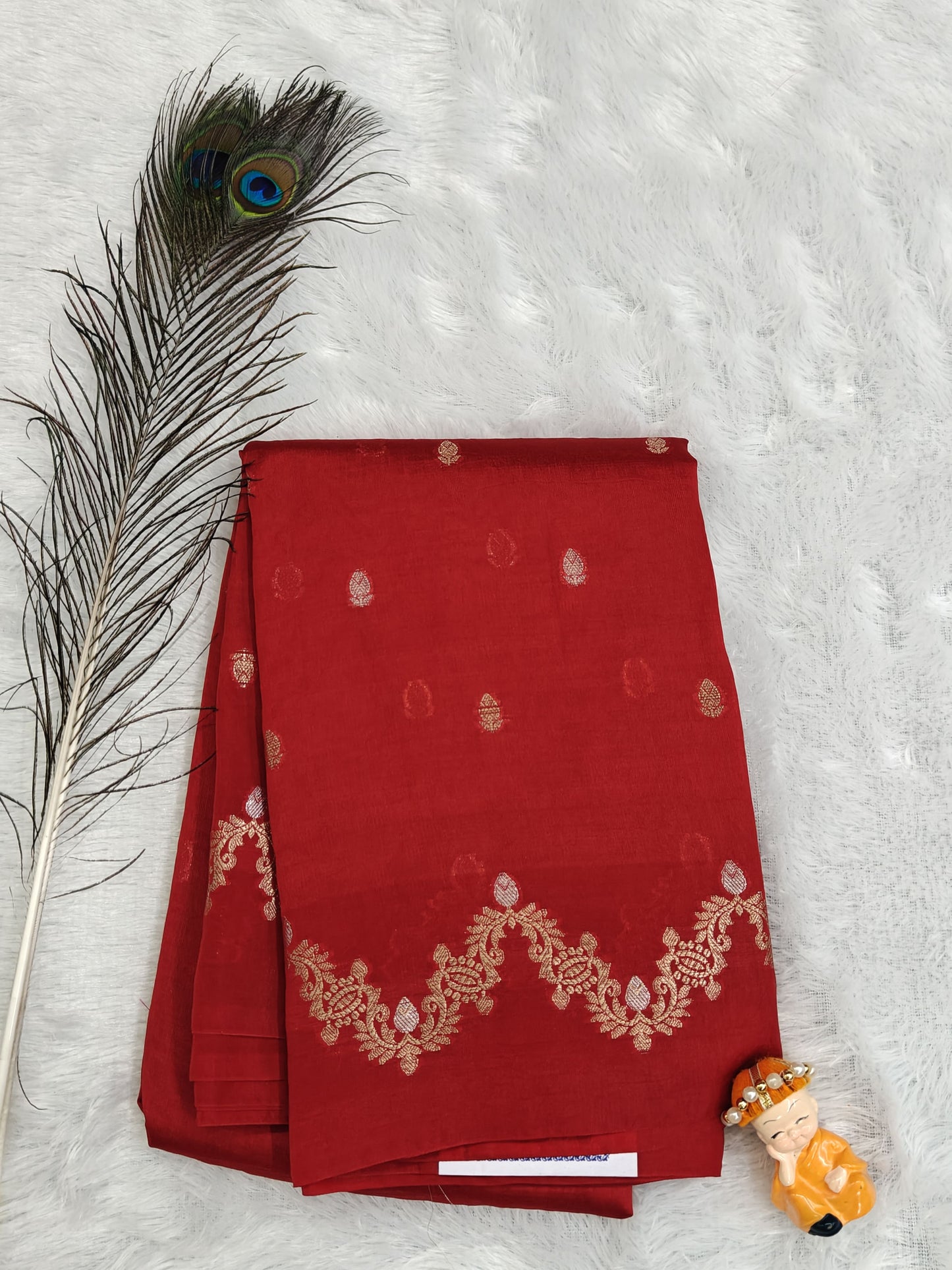 Red Semi Silk Saree