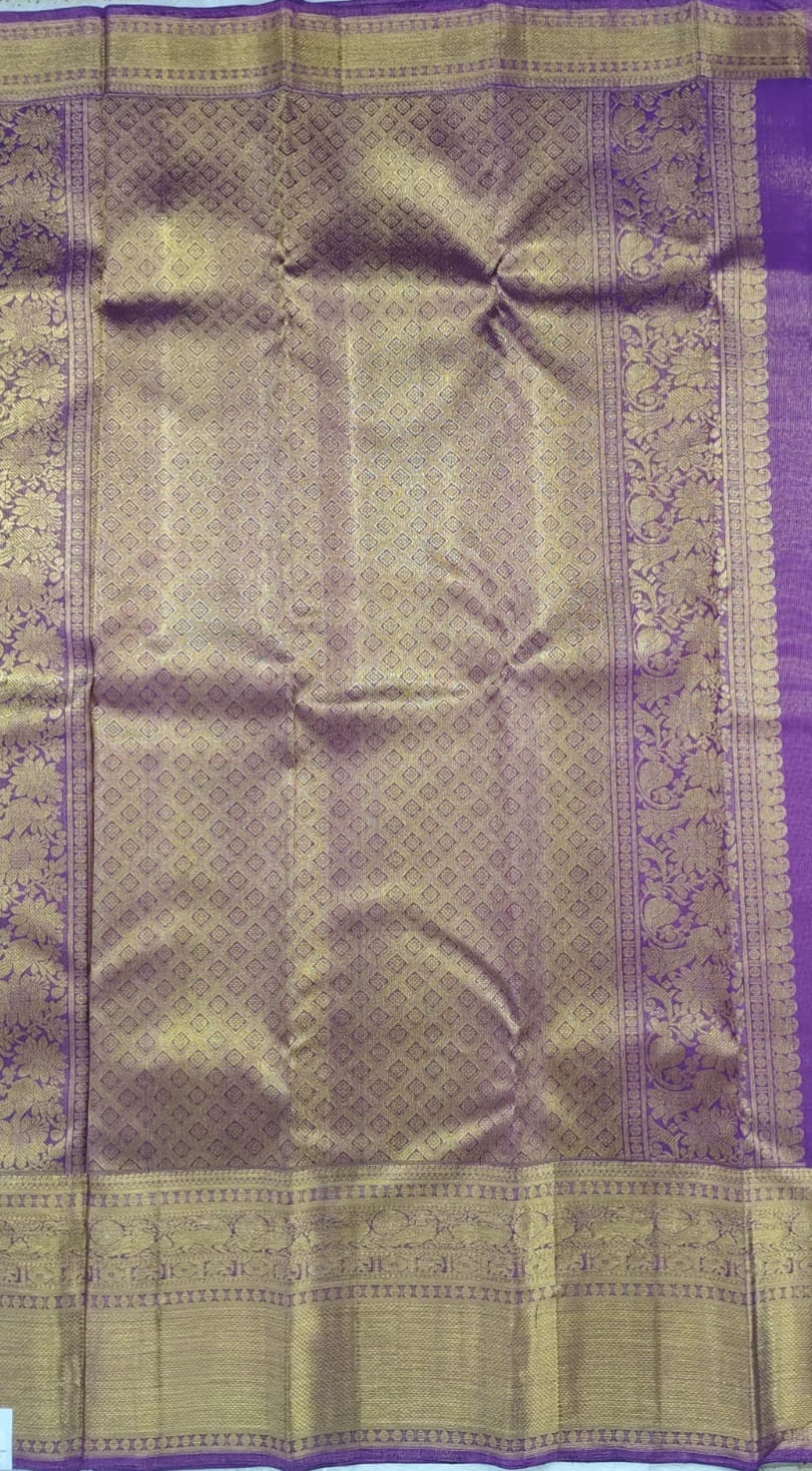 Purple Pure Tissue Silk Saree