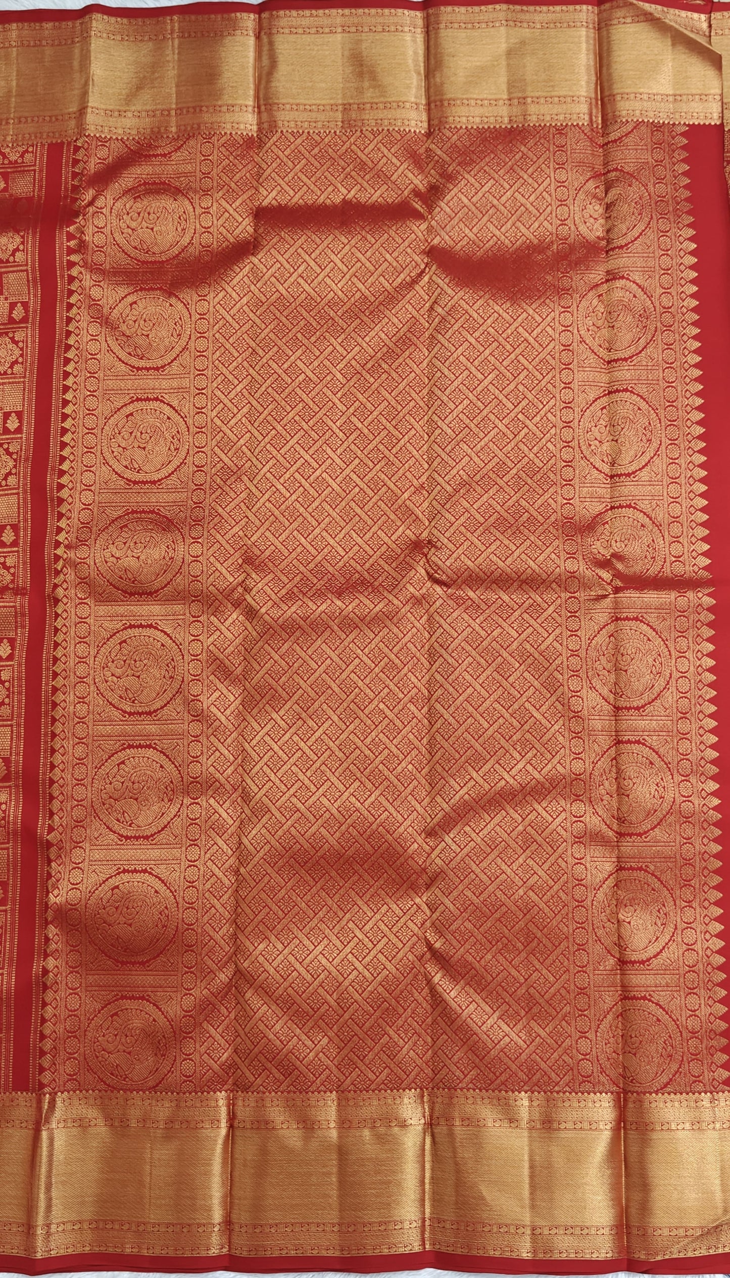 Rich Red Pure Bridal Silk Saree