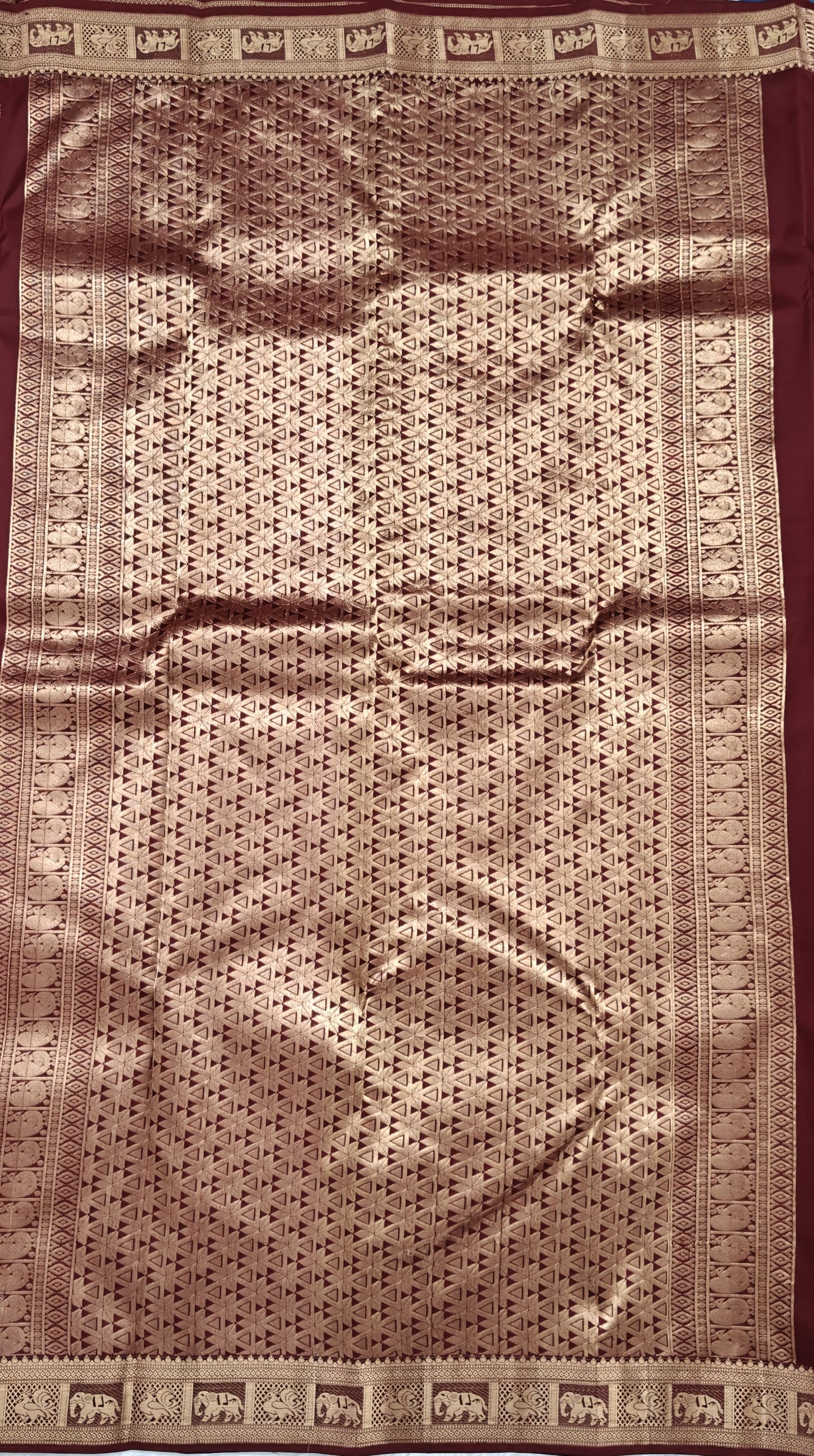 Maroon Pure Silk Saree