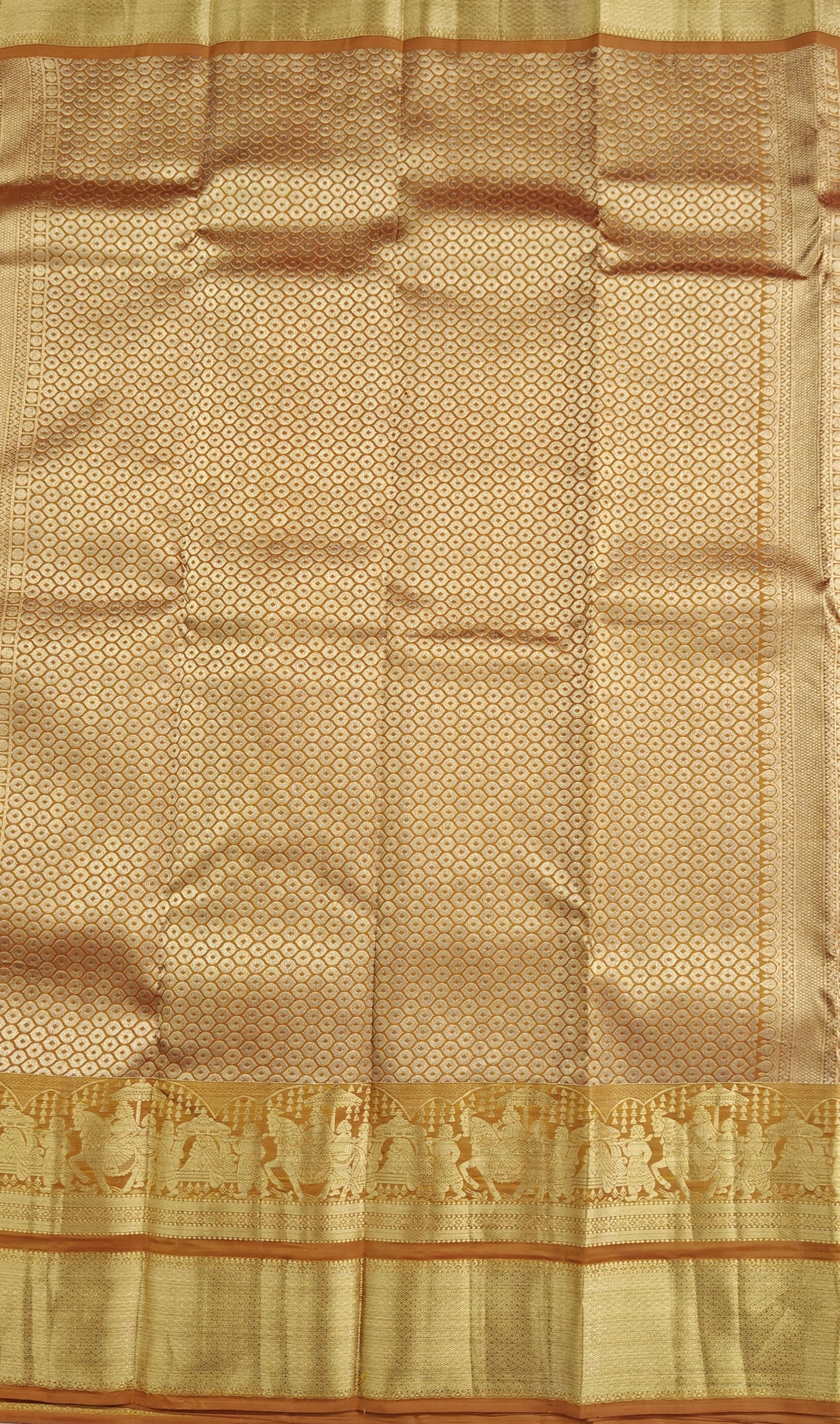 Mustard Yellow Pure Silk Saree with Pallakku Border