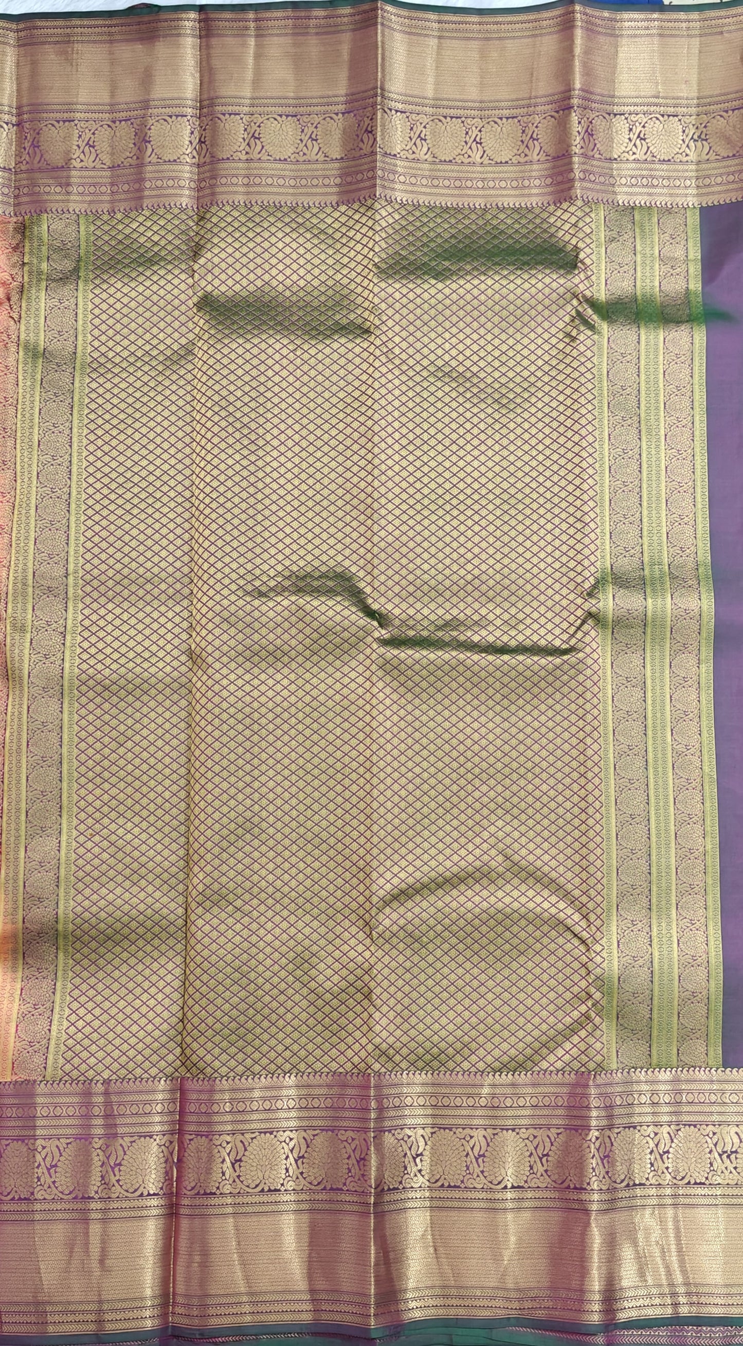 Peach Pure Silk Saree