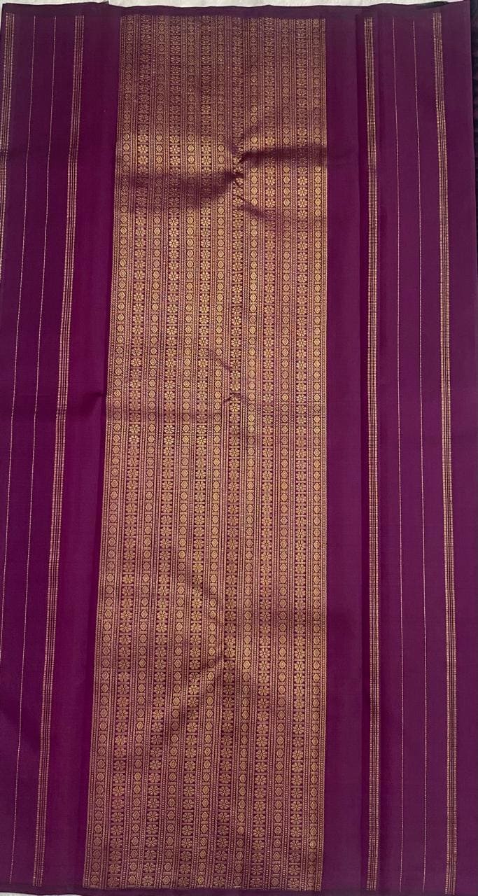 Wine Color Pure Silk Saree