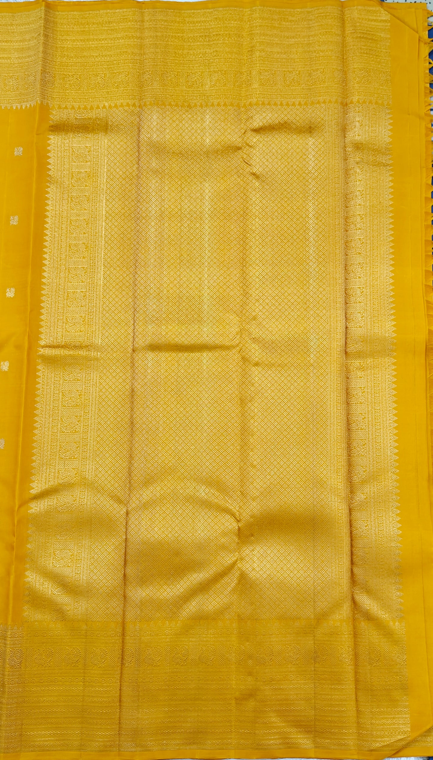 Yellow Pure Handloom Silk Saree