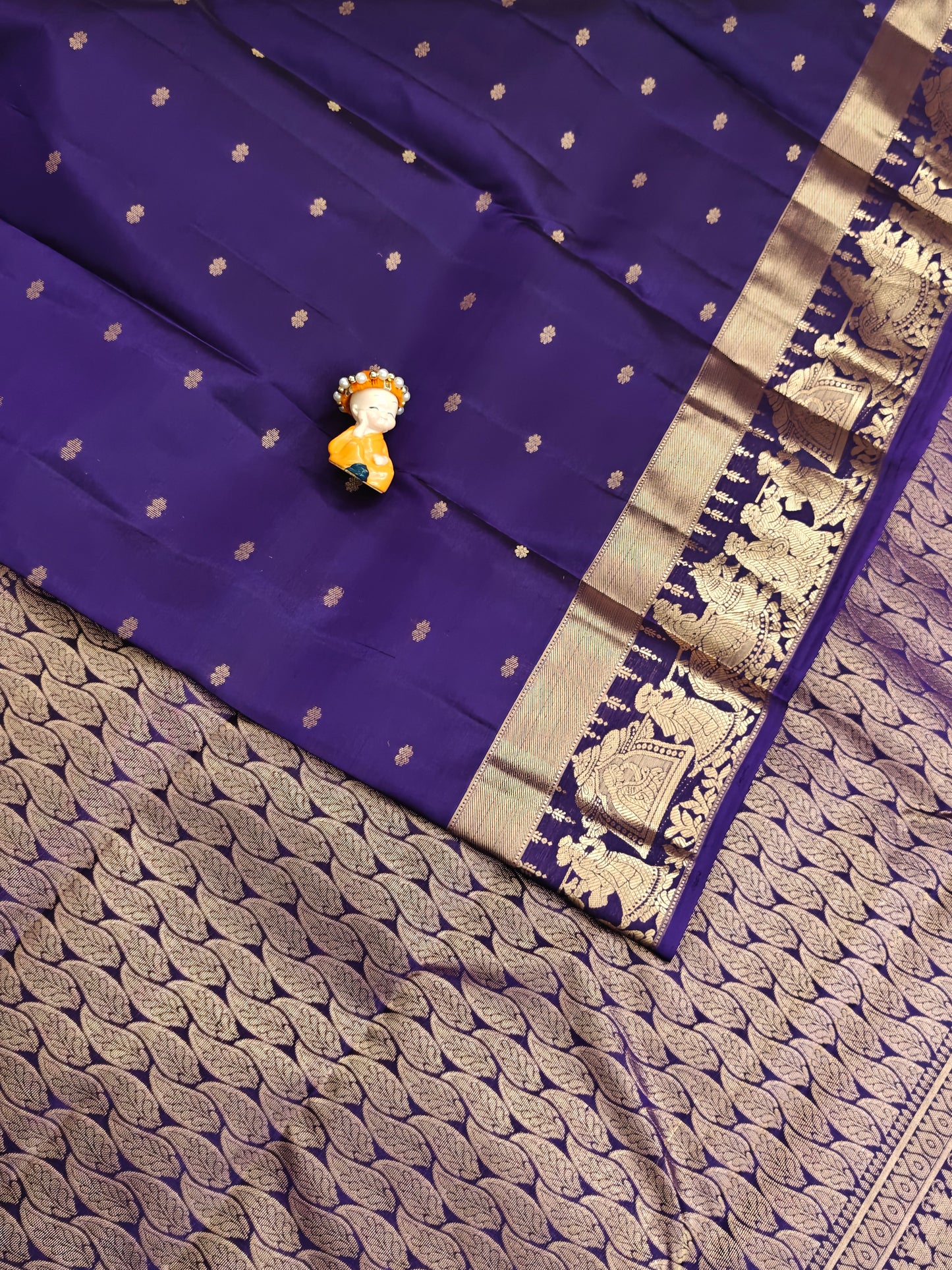 Violet Color Silk Saree with Pallakku Border