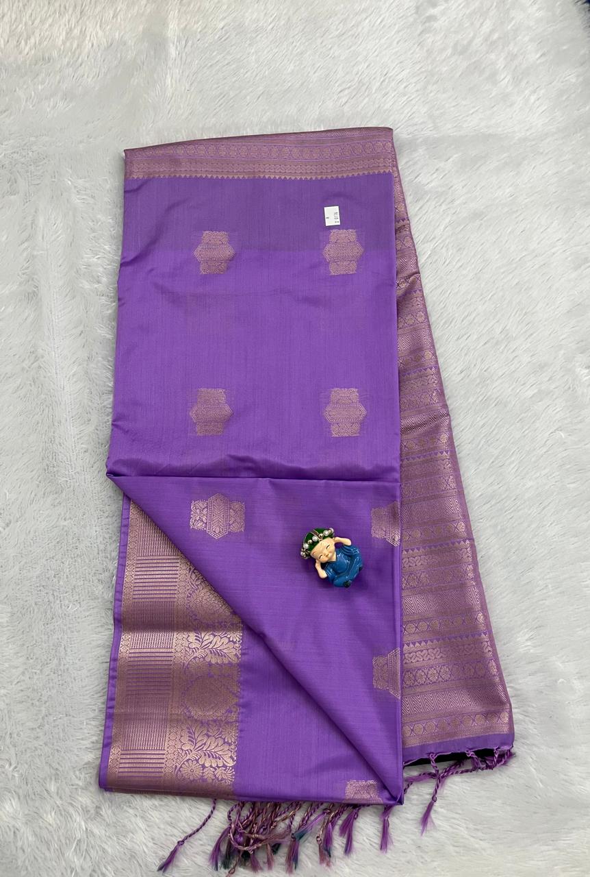Lavender Soft Silk Saree