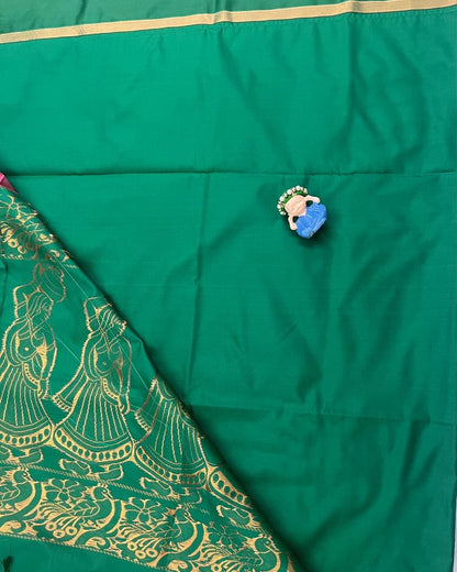 Elegant Pink Semi Soft Silk Saree