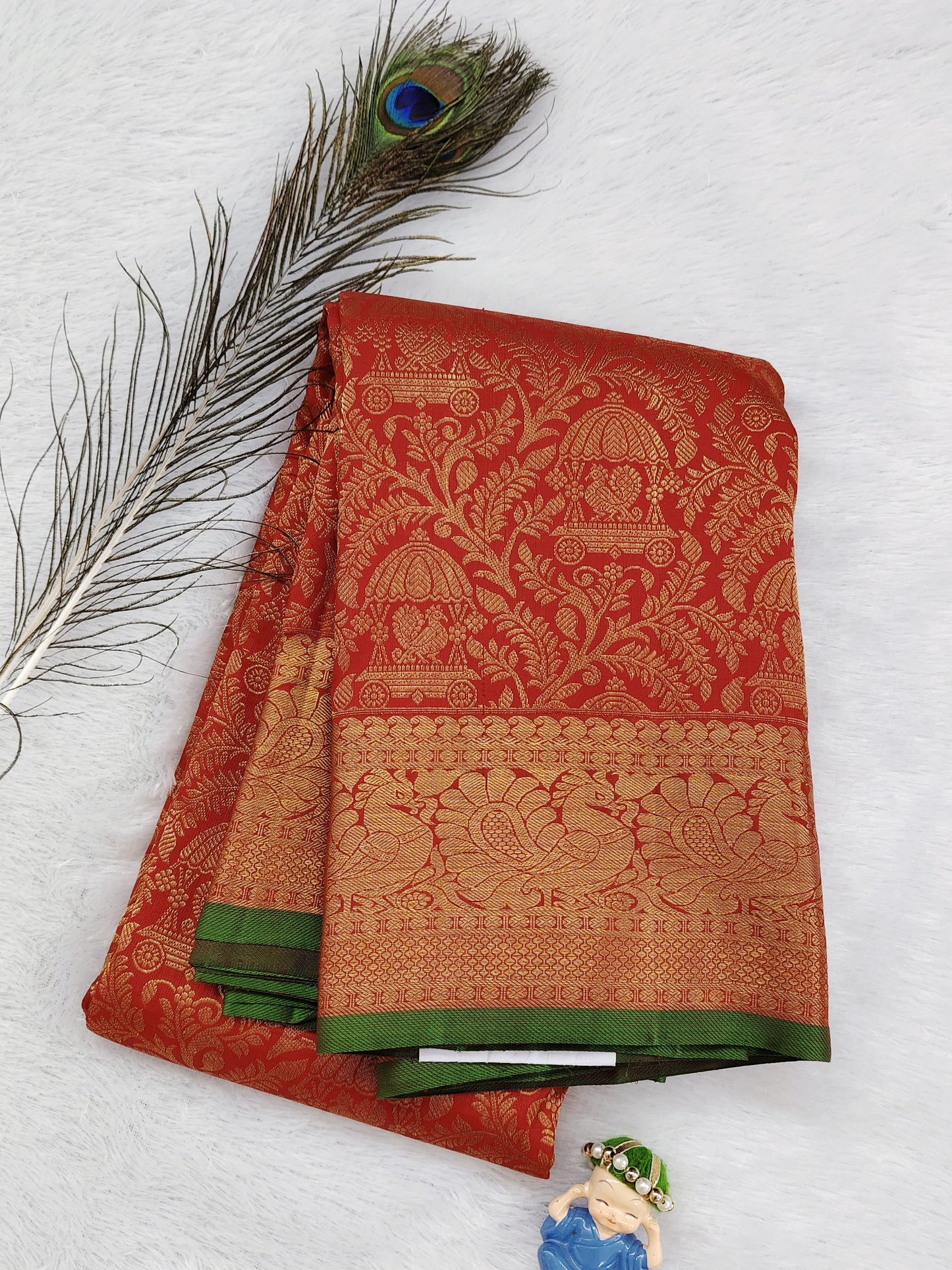 Red Pure Bridal Silk Saree