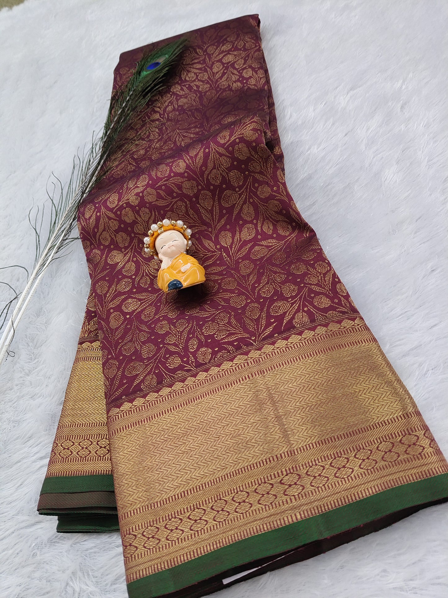 Brown Pure Handloom Silk Saree