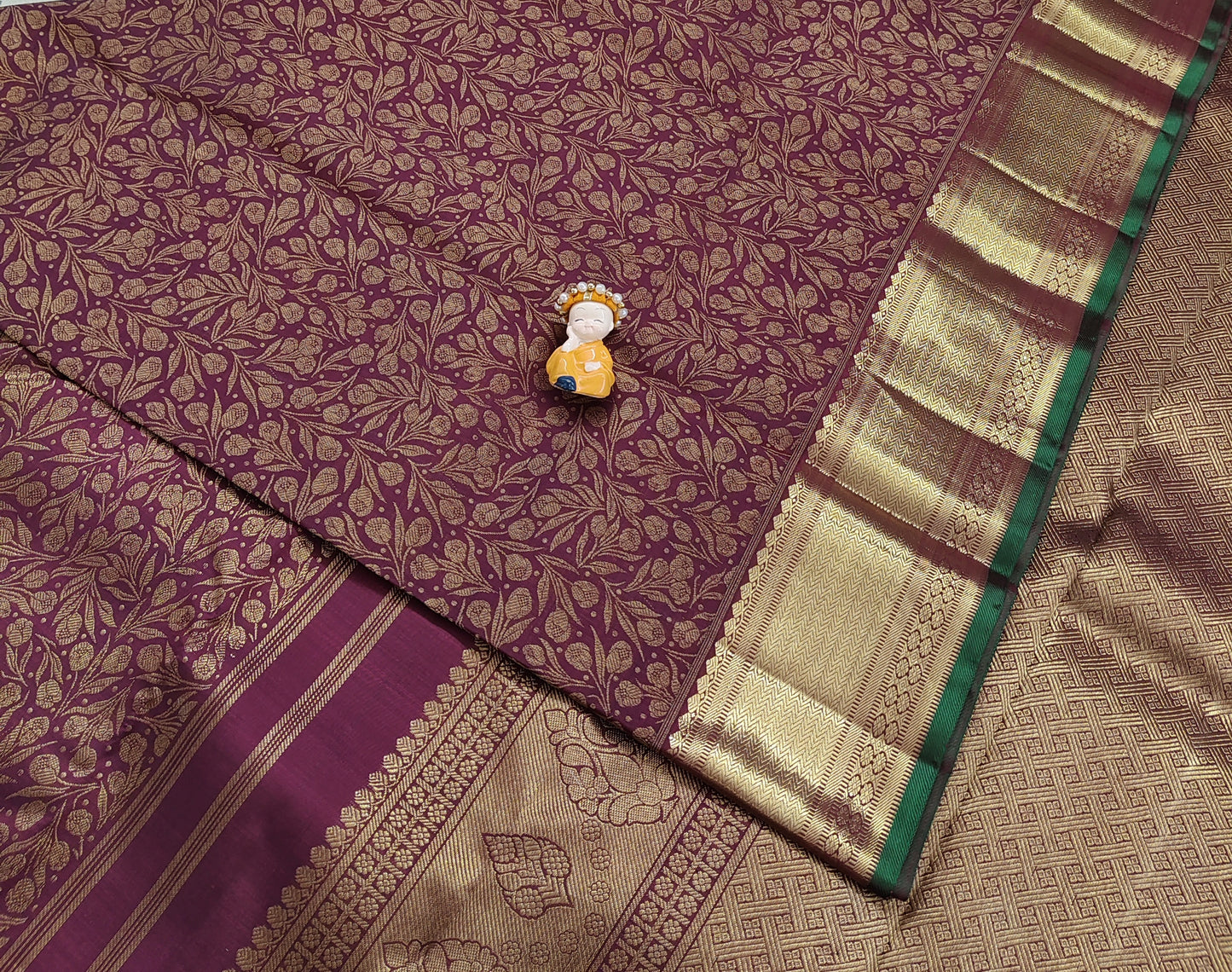 Brown Pure Handloom Silk Saree