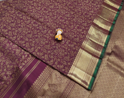 Brown Pure Handloom Silk Saree