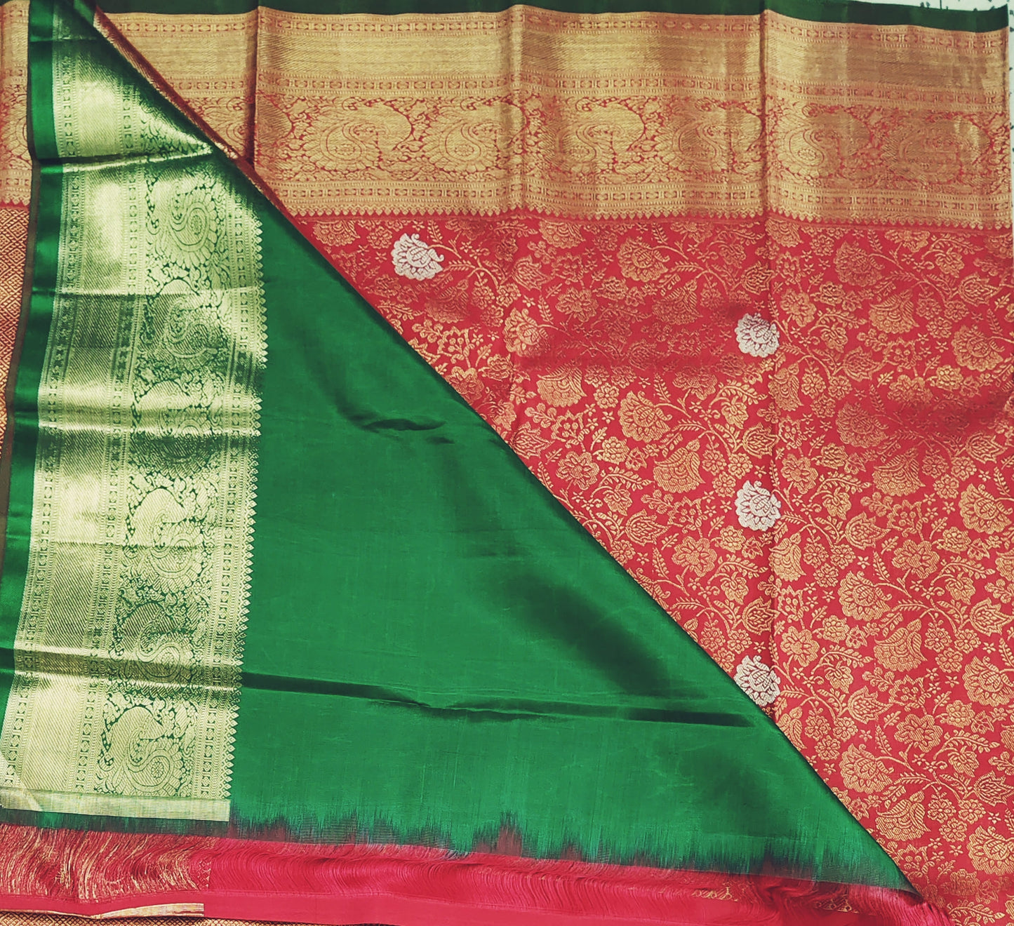 Rich Red Pure Bridal Silk Saree