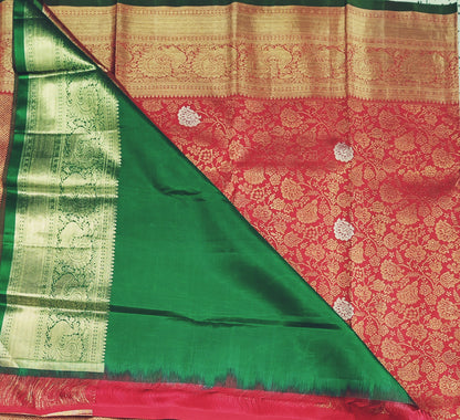 Rich Red Pure Bridal Silk Saree