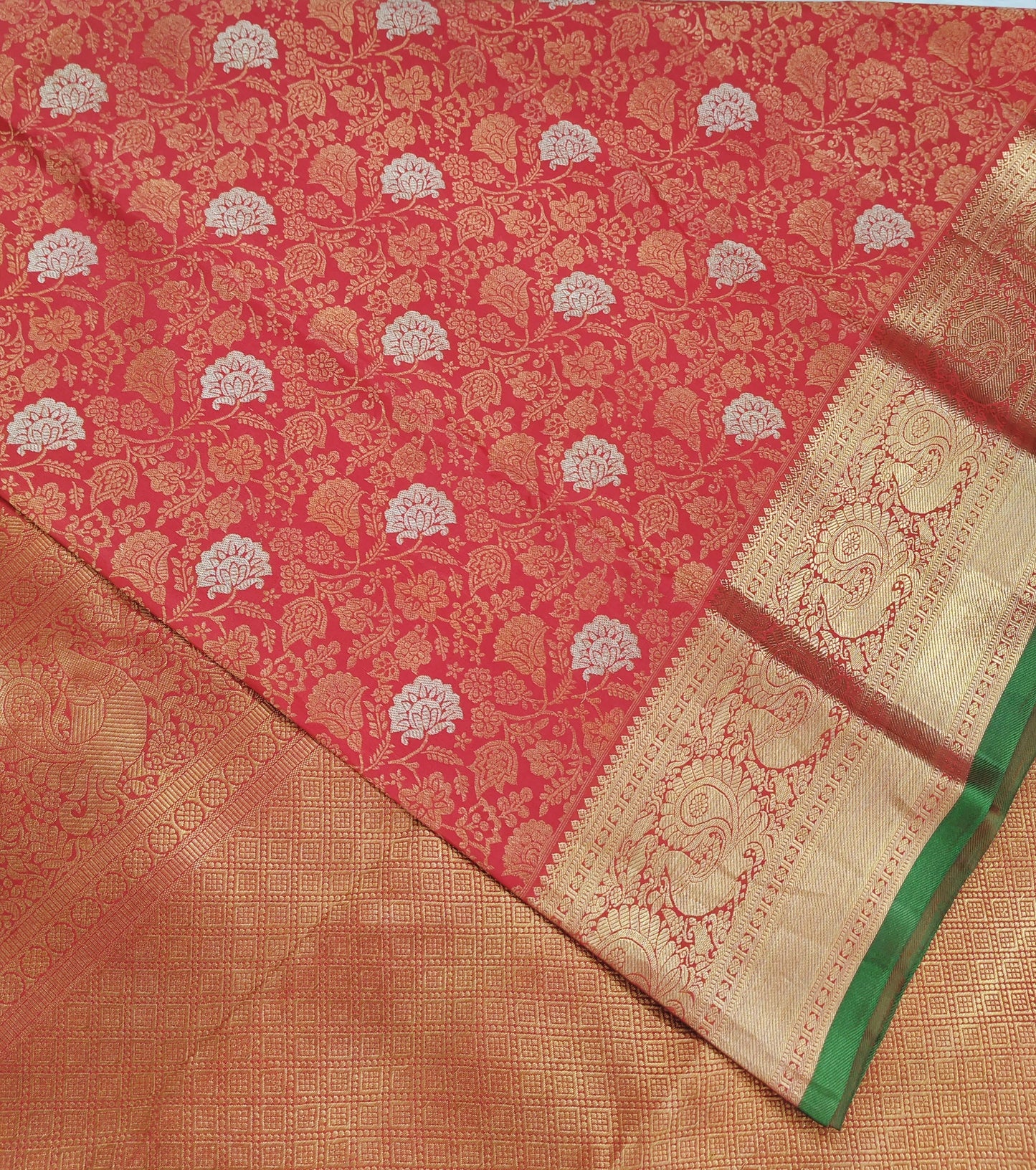 Rich Red Pure Bridal Silk Saree
