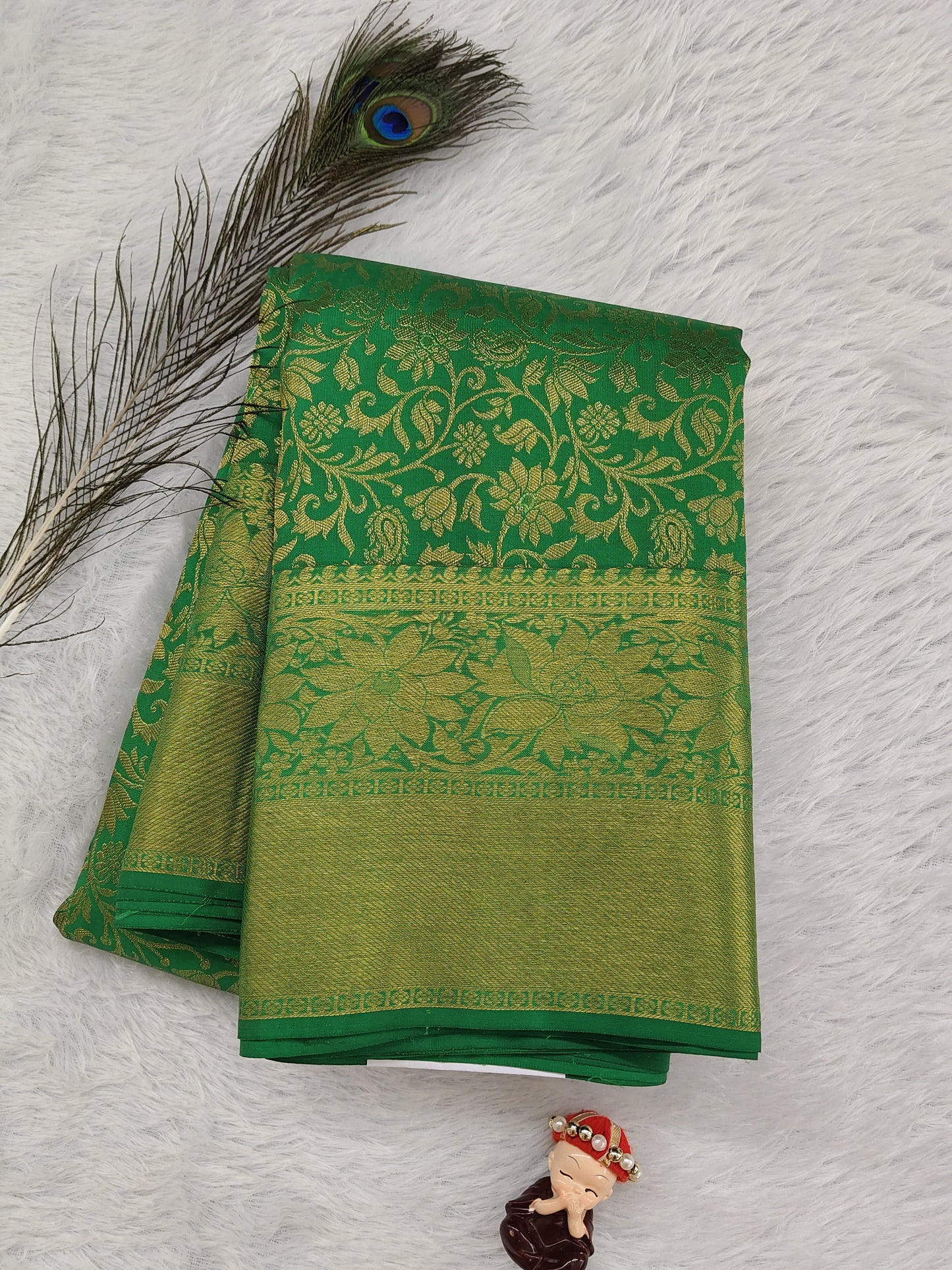 Green Pure Bridal Silk Saree