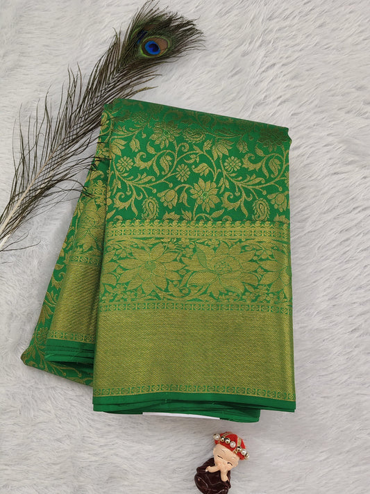 Green Pure Bridal Silk Saree