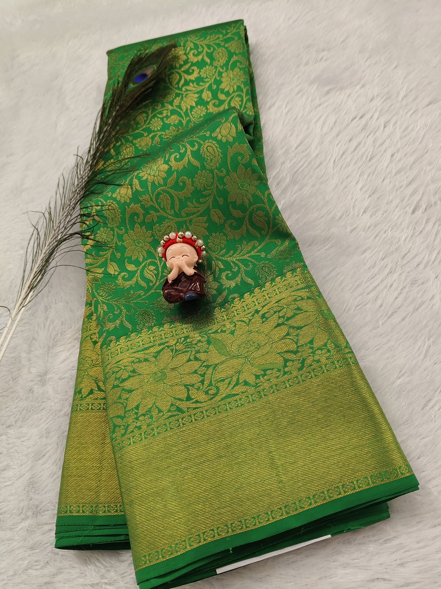 Green Pure Bridal Silk Saree