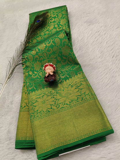 Green Pure Bridal Silk Saree