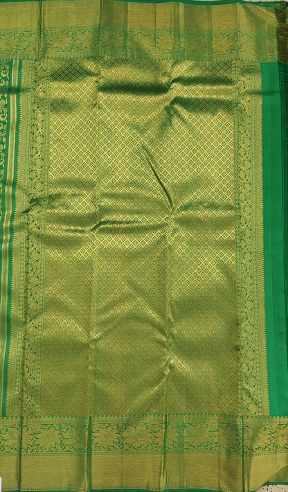 Green Pure Bridal Silk Saree