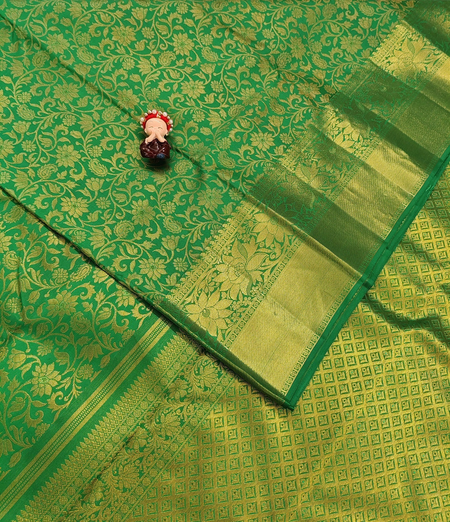 Green Pure Bridal Silk Saree
