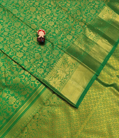 Green Pure Bridal Silk Saree