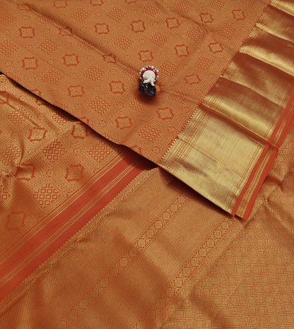 Orange Pure Bridal Silk Saree