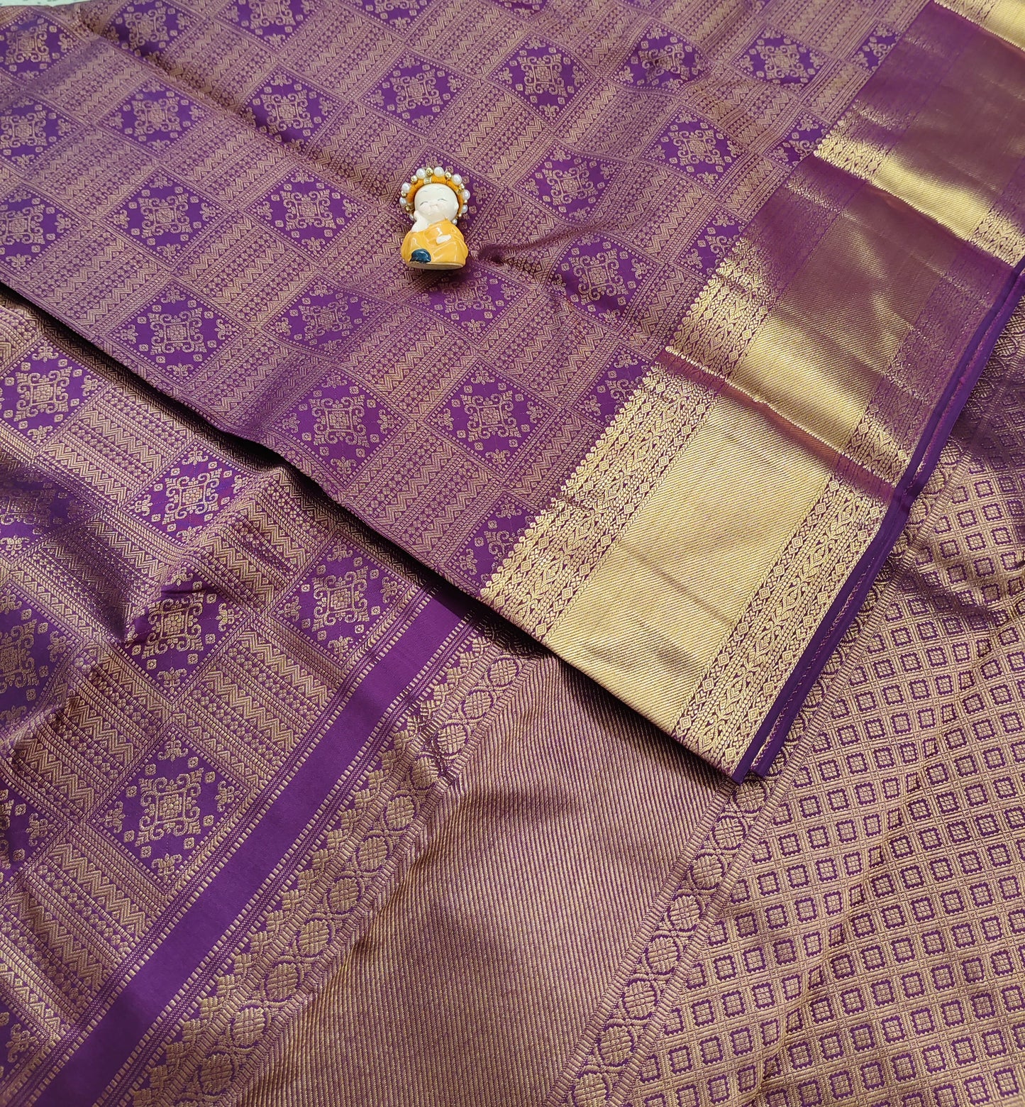 Wine Colour Pure Bridal Silk Saree