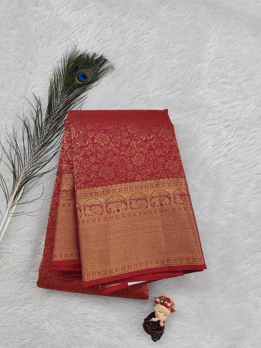 Rani Pink Pure Bridal Silk Saree
