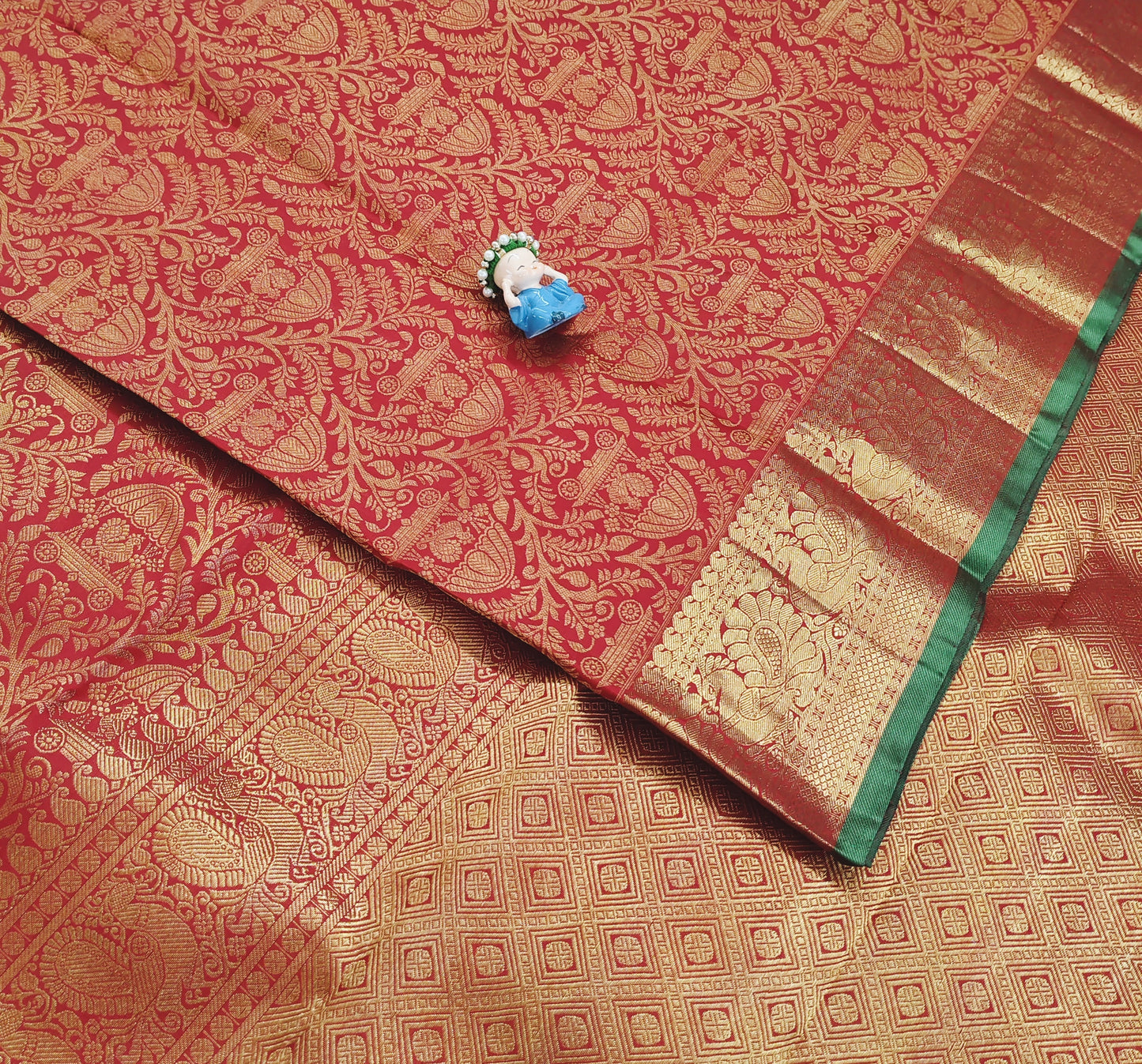 Red Pure Bridal Silk Saree