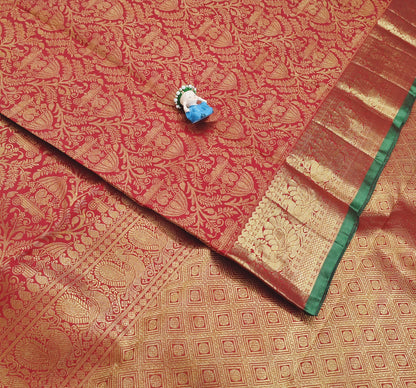 Red Pure Bridal Silk Saree