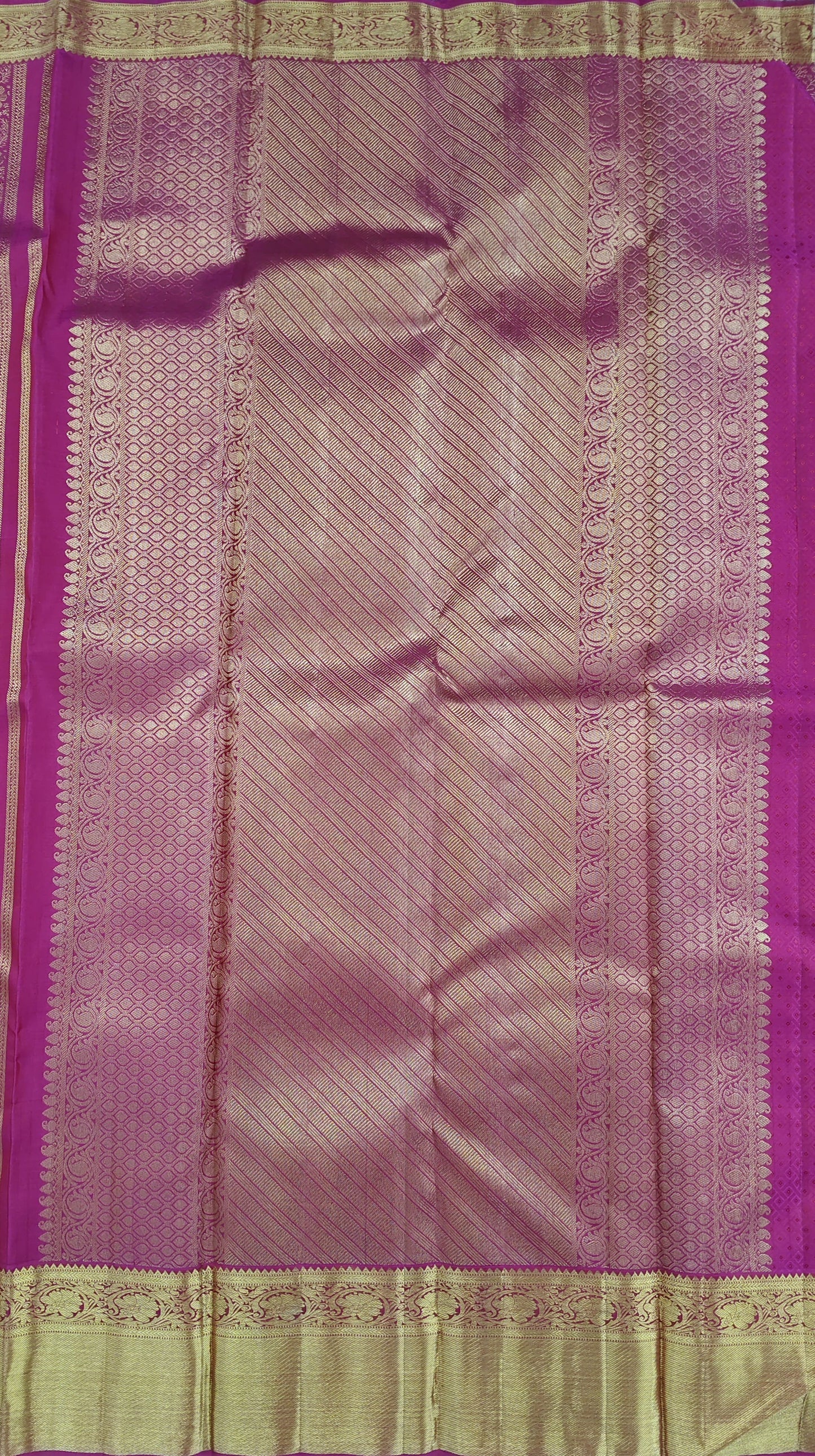 Rani Pink Pure Handloom Silk Saree