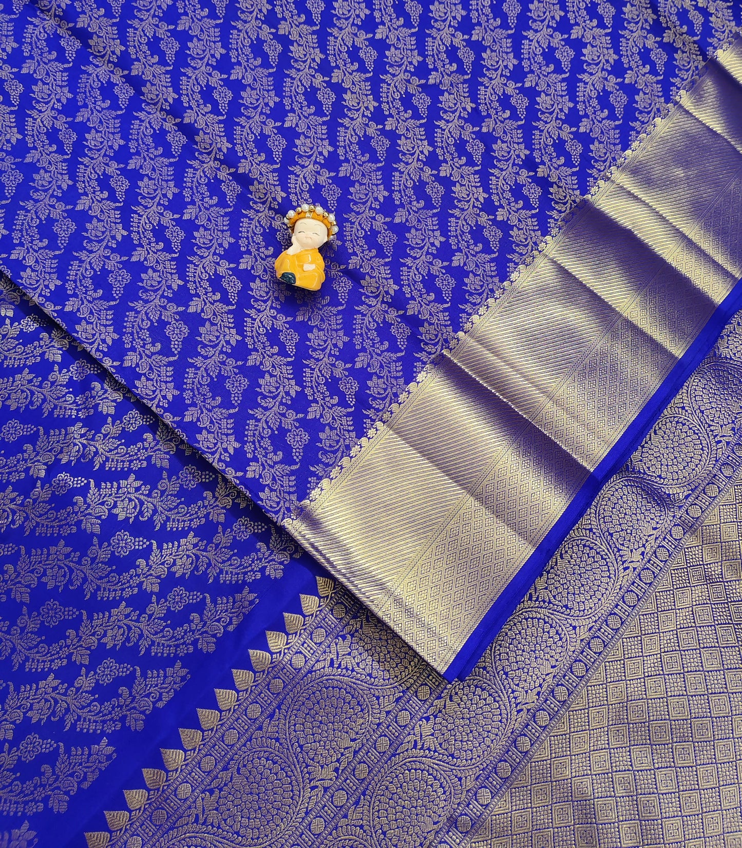 Royal Blue Pure Bridal Silk Saree