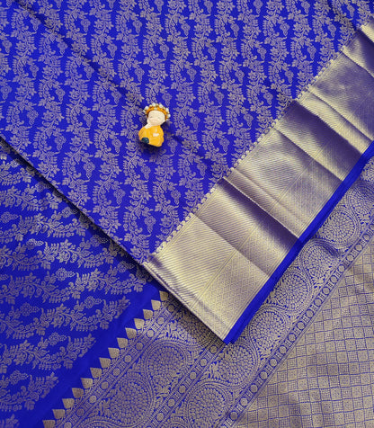 Royal Blue Pure Bridal Silk Saree