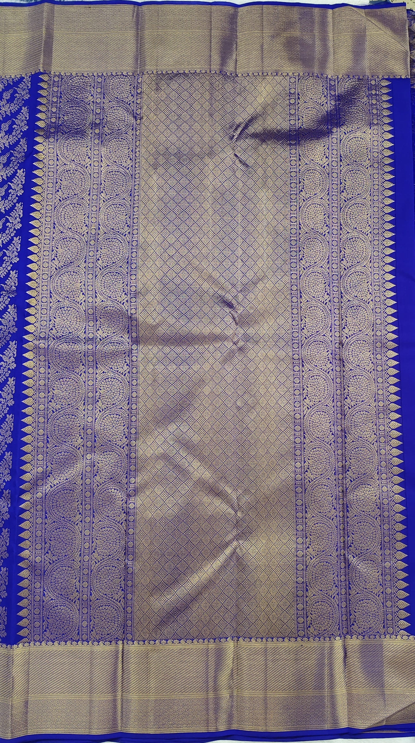 Royal Blue Pure Bridal Silk Saree
