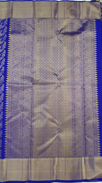Royal Blue Pure Bridal Silk Saree