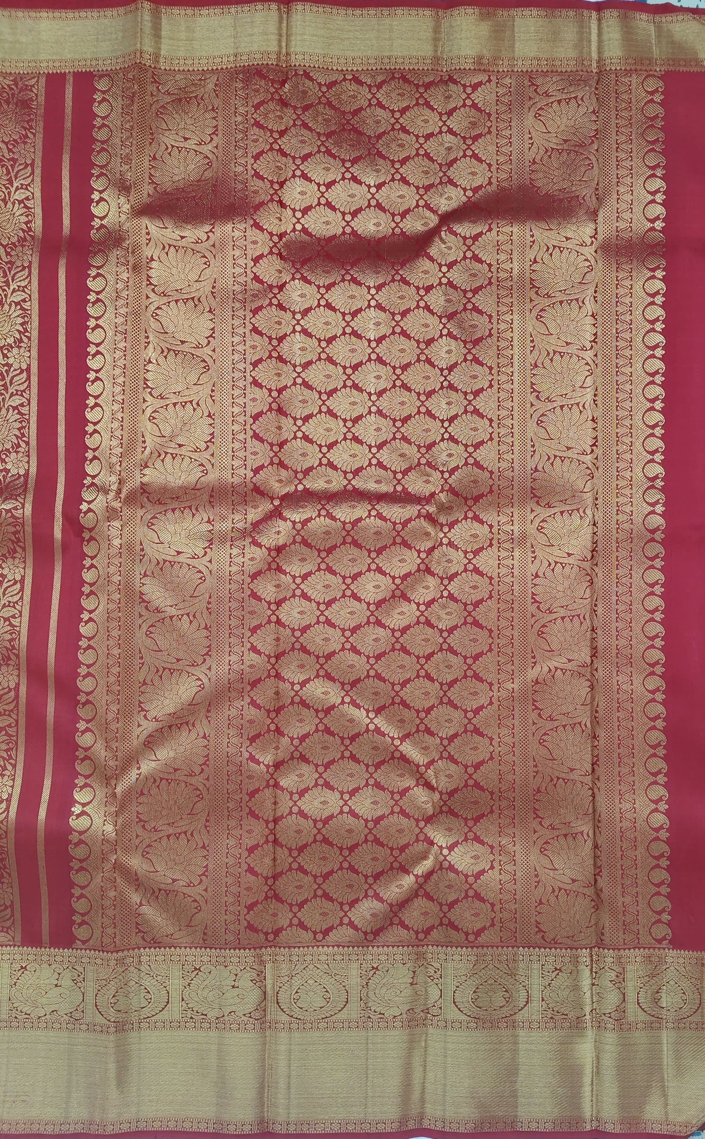 Red Pure Handloom Silk Saree