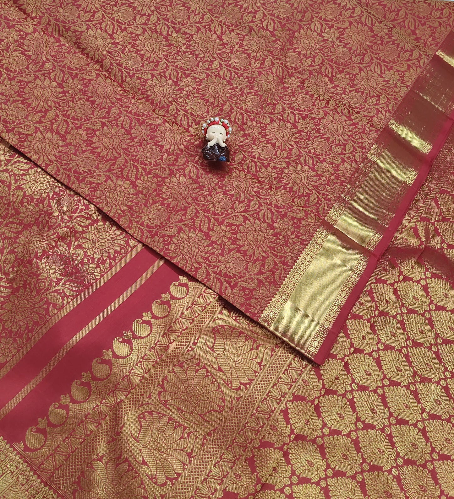 Red Pure Handloom Silk Saree