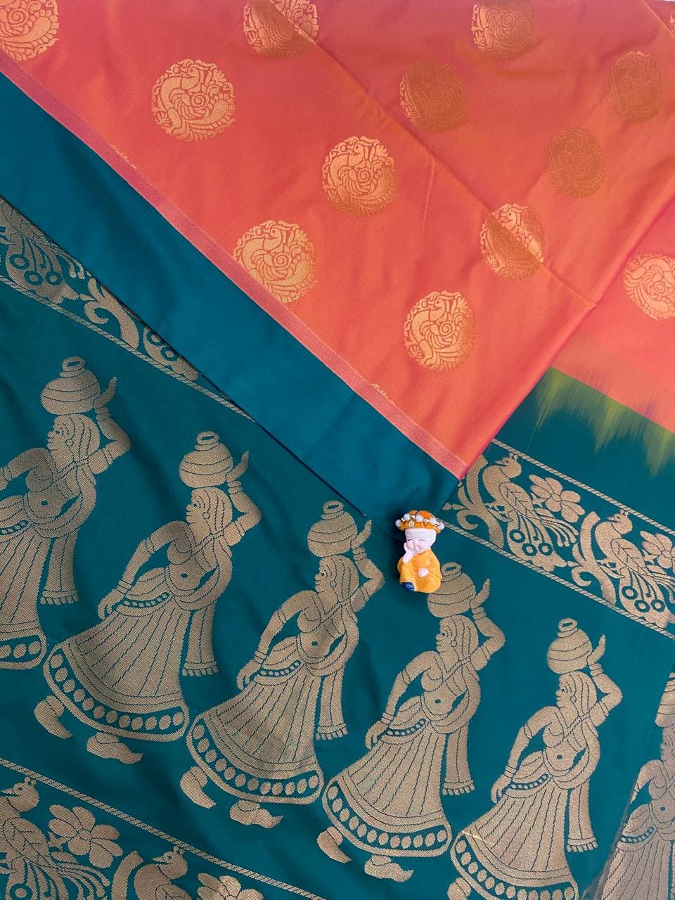 Orange Semi Soft Silk Saree