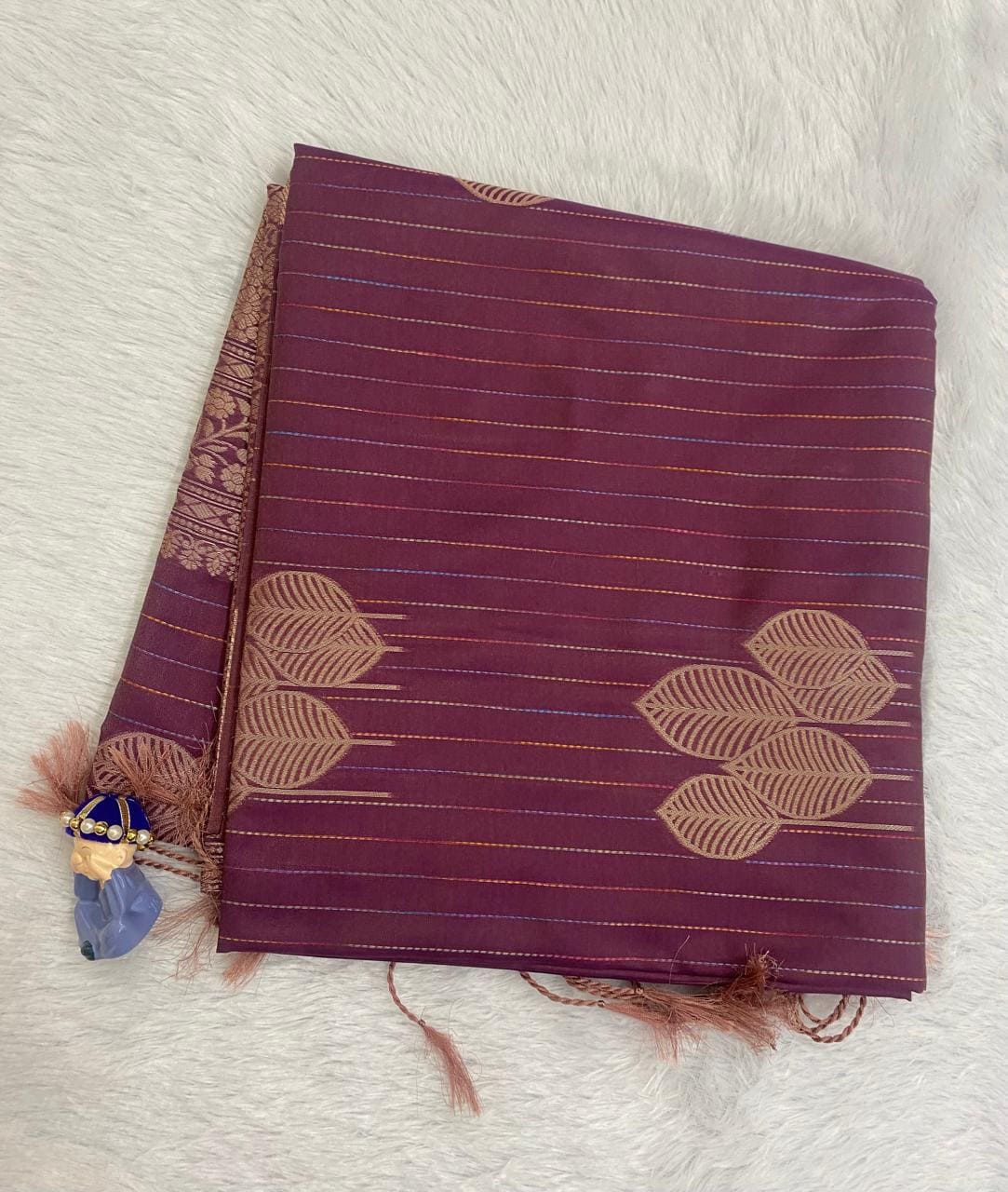 Onion Pink Semi Soft Silk Saree
