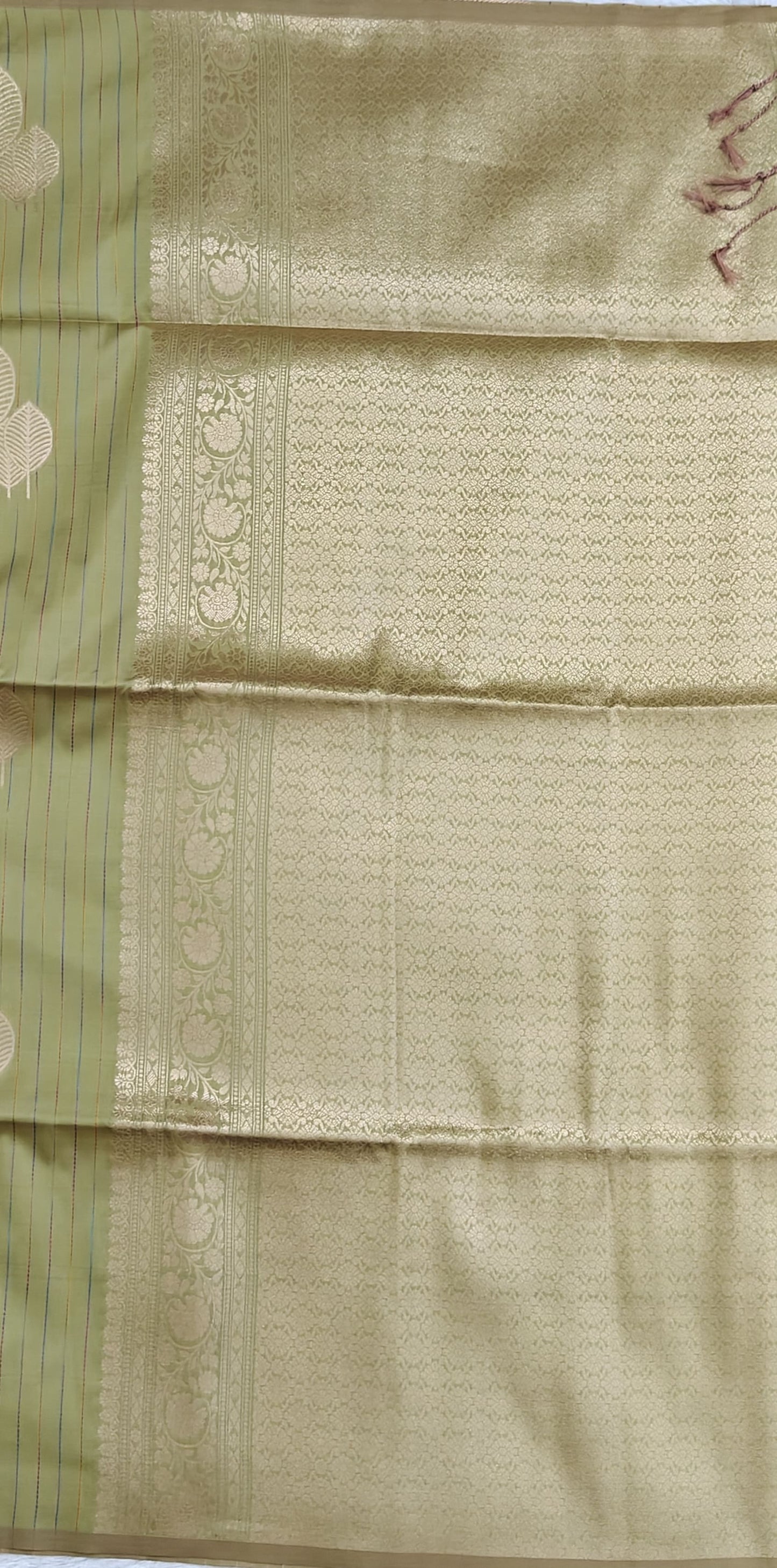 Pista Green Semi Soft Silk Saree