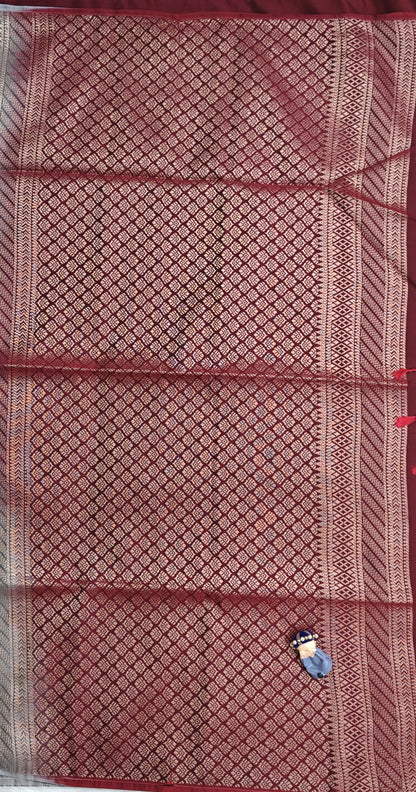 Grey Semi Soft Silk Saree