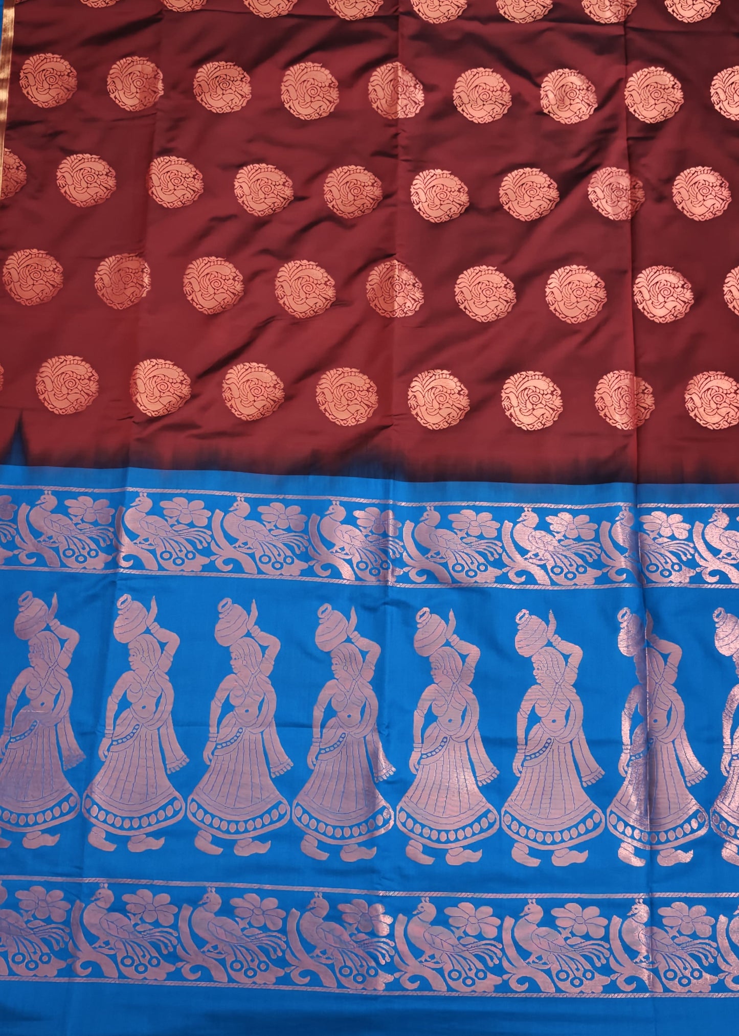 Maroon Semi Soft Silk Saree