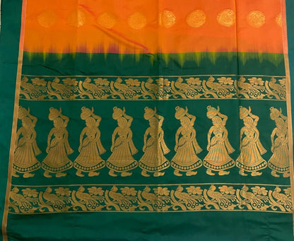Orange Semi Soft Silk Saree