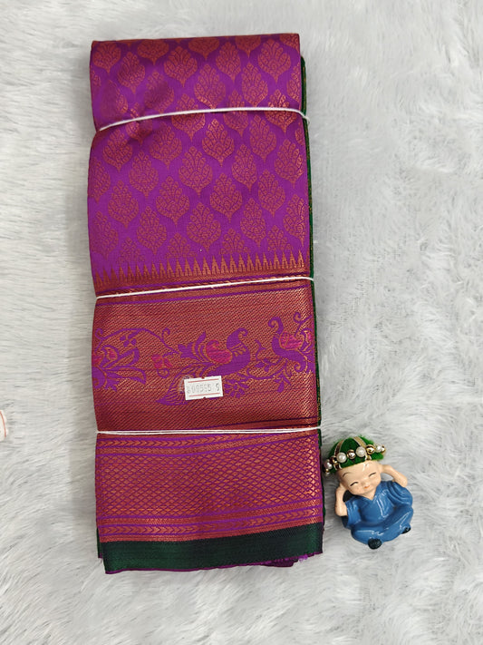 Purple Semi Silk Saree