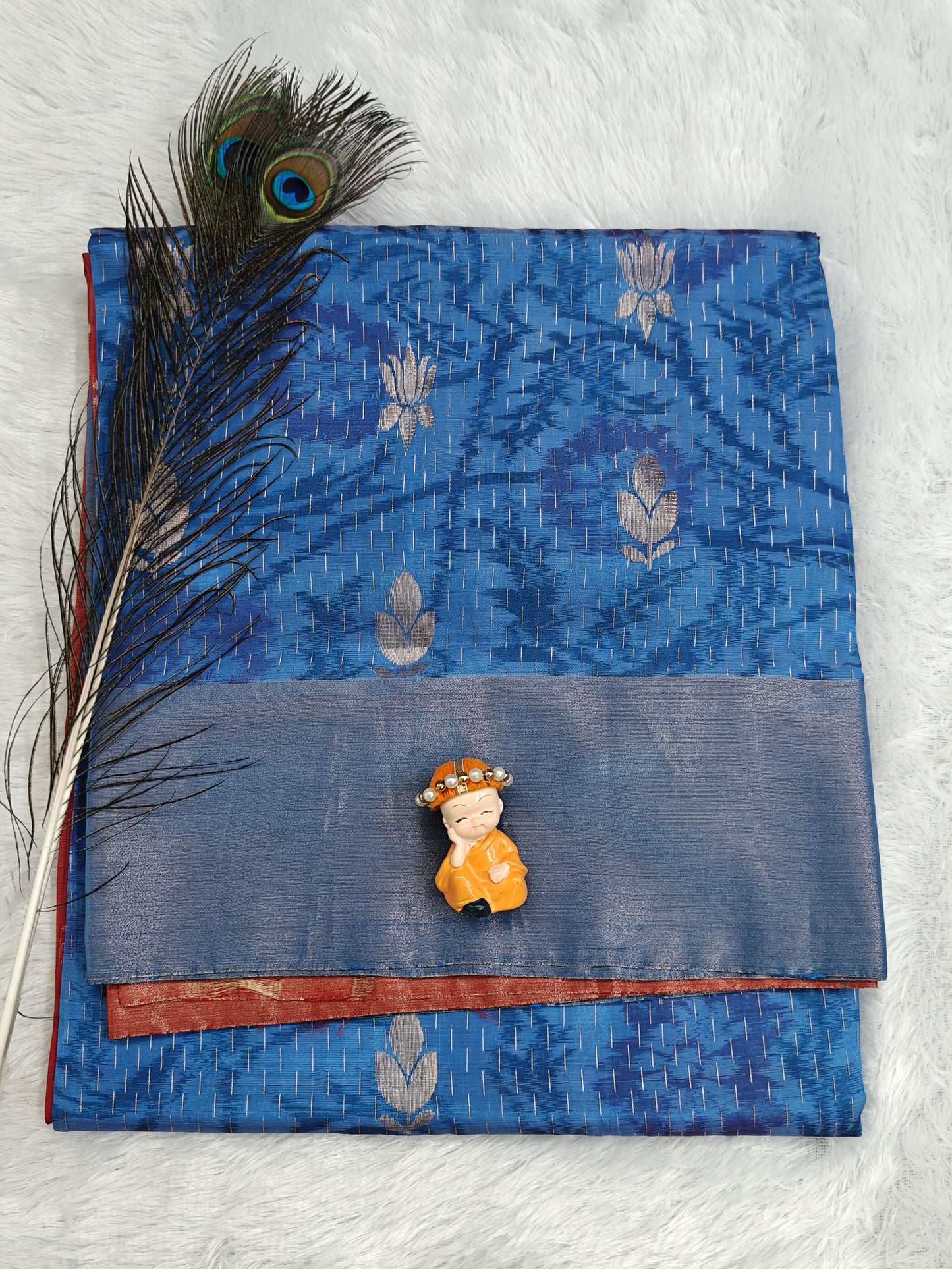 Blue Semi Soft Silk Saree