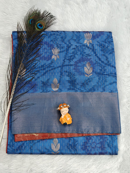 Blue Semi Soft Silk Saree