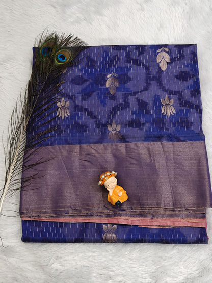 Royal Blue Semi Soft Silk Saree