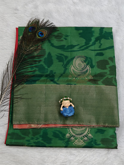 Dark Green Semi Soft Silk Saree