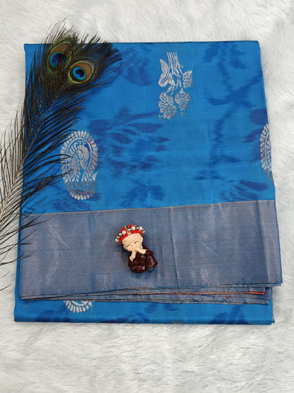 Royal Blue Semi Soft Silk Saree