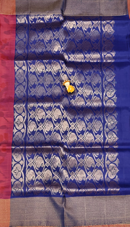 Rani Pink Semi Soft Silk Saree